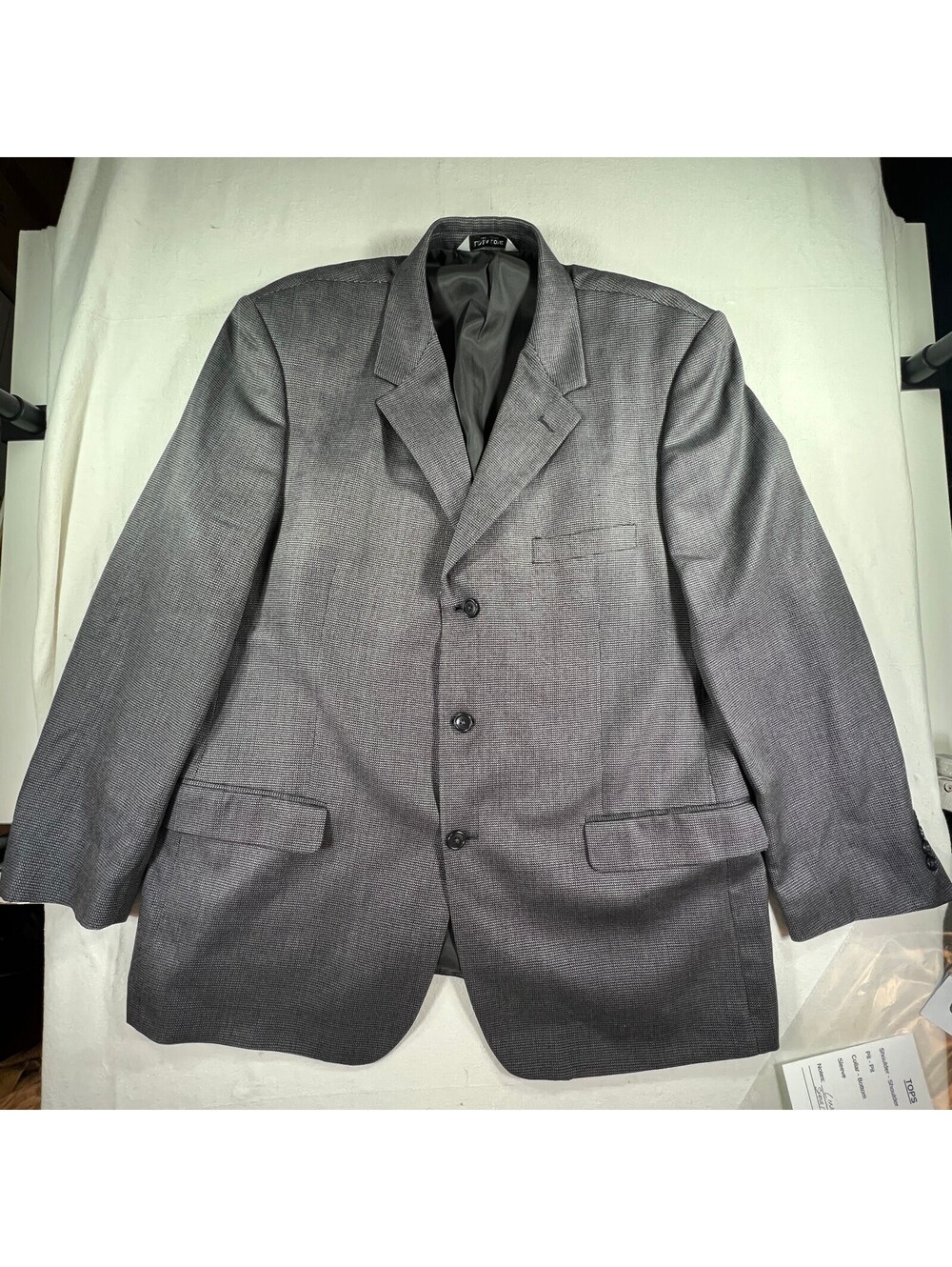 Linea Uomo Men's Gray Sport Jacket Blazer 46 Regular Silk Wool Blend